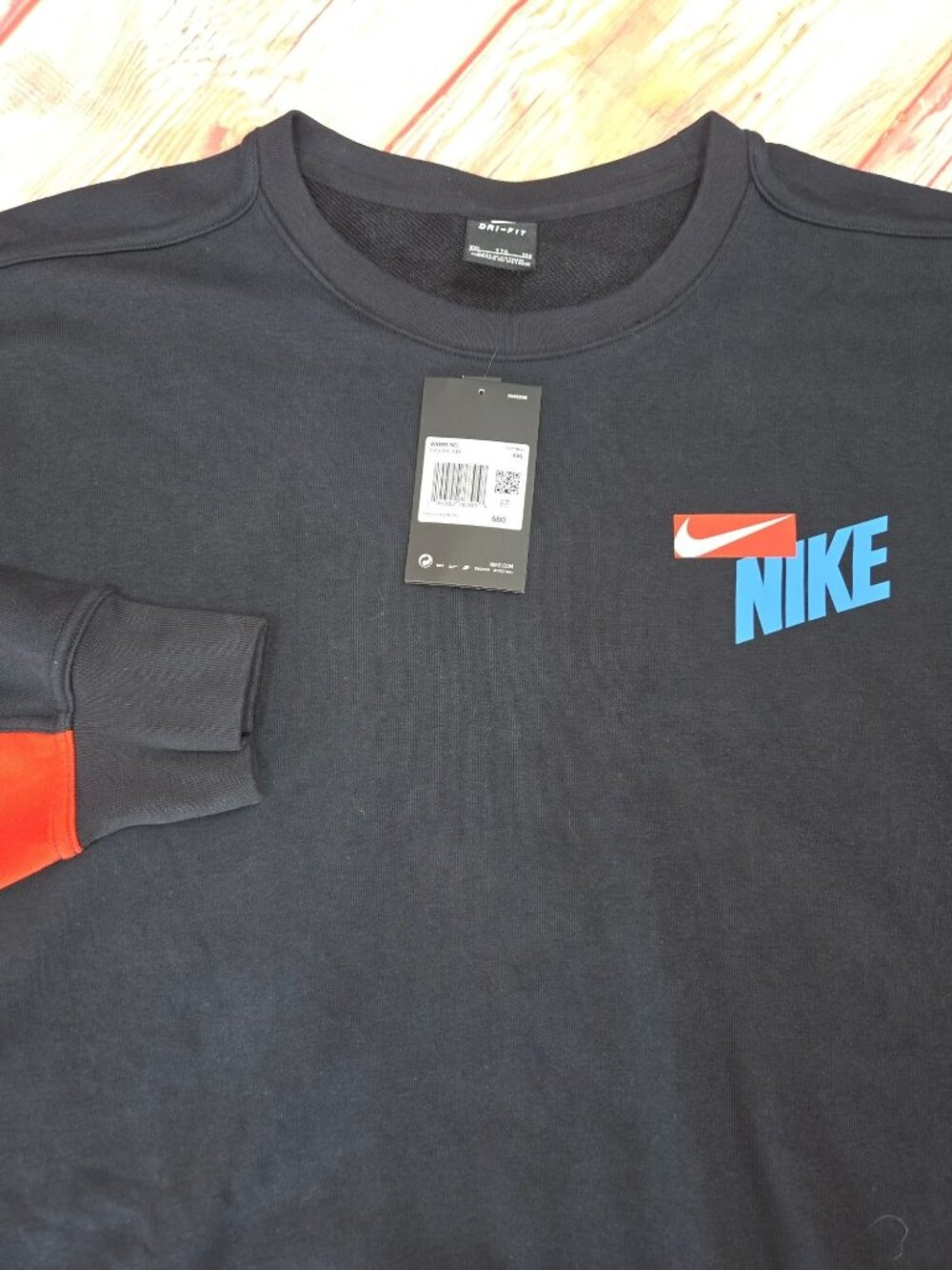 Nike Womens Dri-FIT Black Training Crew Sweatshirt XXL NWT